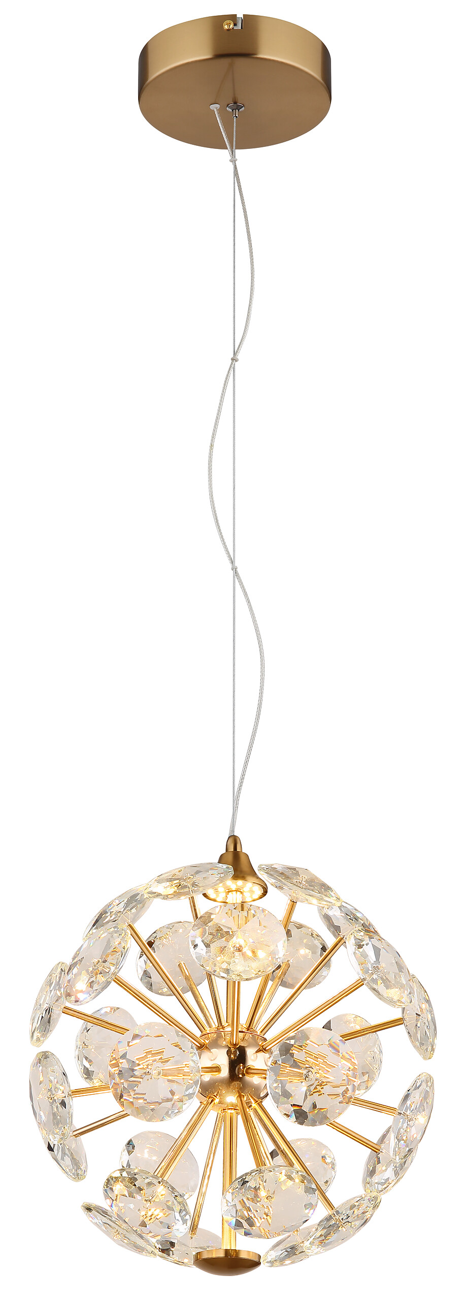 GLOBO Pendelleuchte klar gold Metall H/D: ca. 150x28 cm 1.0 Brennstellen