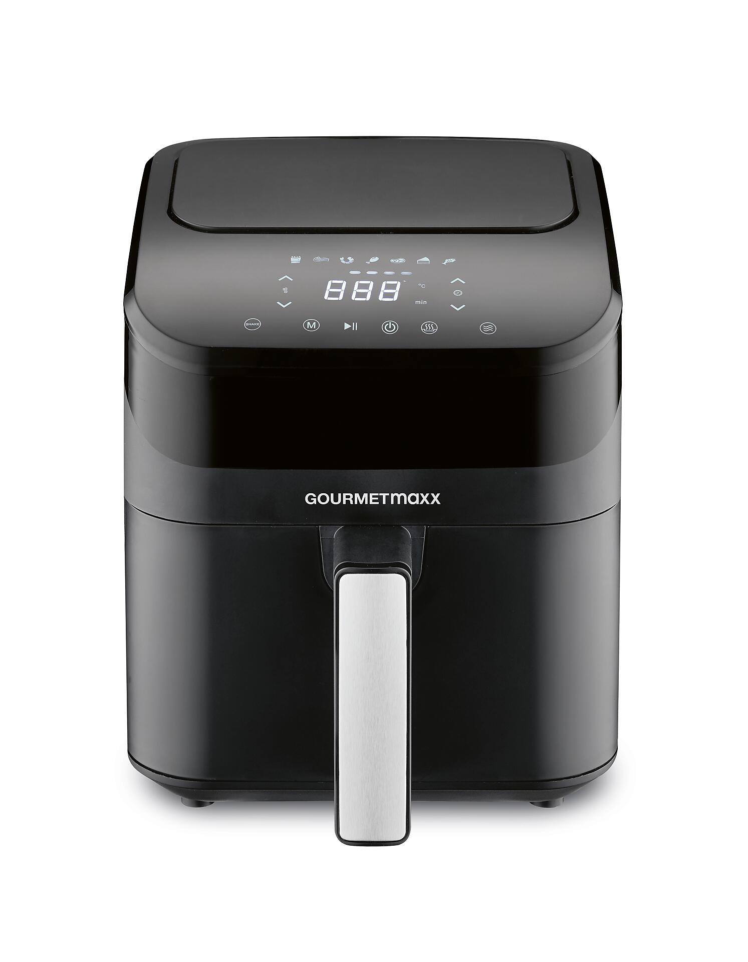 GOURMETmaxx Heißluftfritteuse schwarz Metall B/H/L: ca. 24x28,6x34,9 cm ca. 4 l