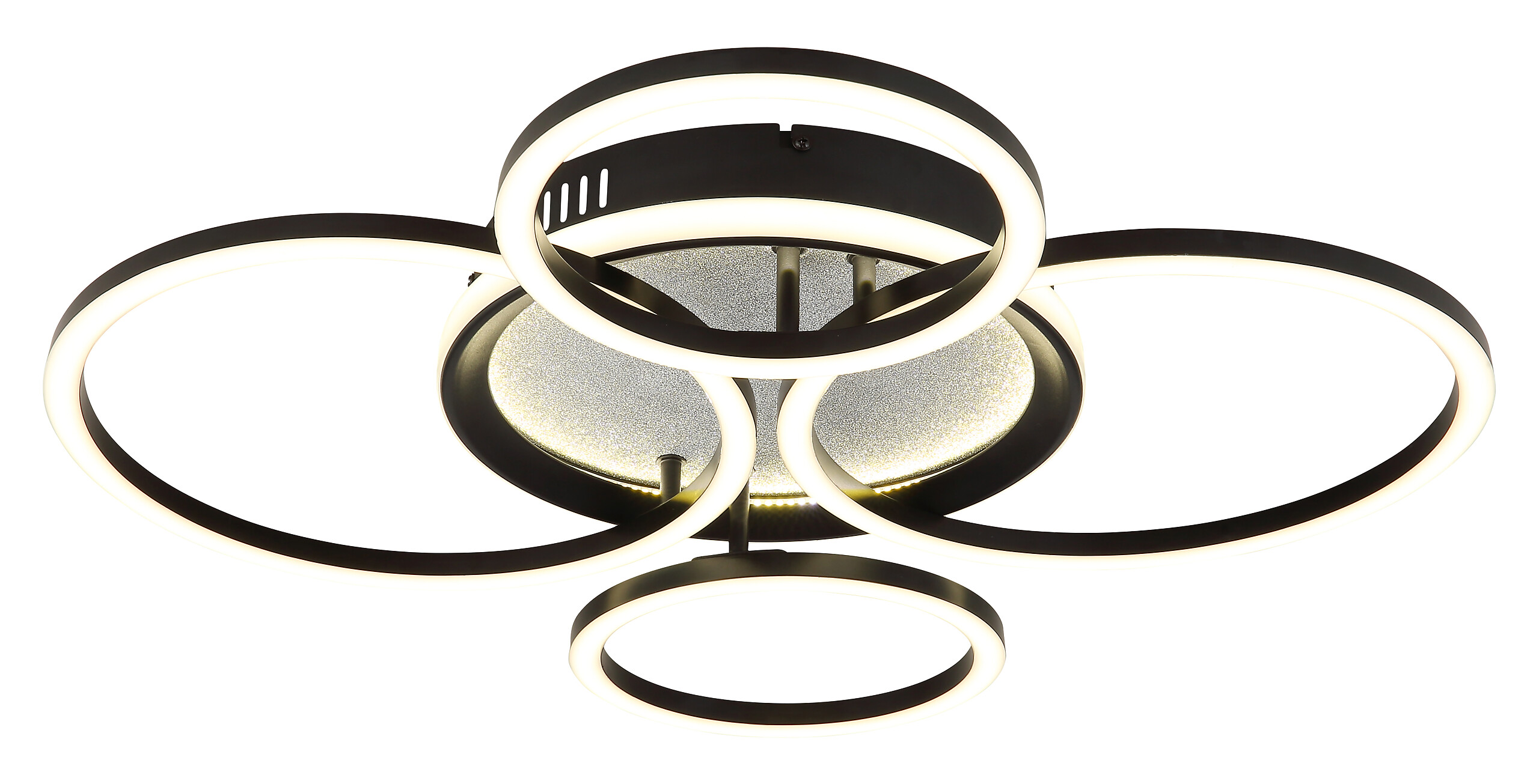 GLOBO Deckenleuchte mattschwarz Metall Kunststoff B/H/L: ca. 51,7x10x72,2 cm 1 Brennstellen