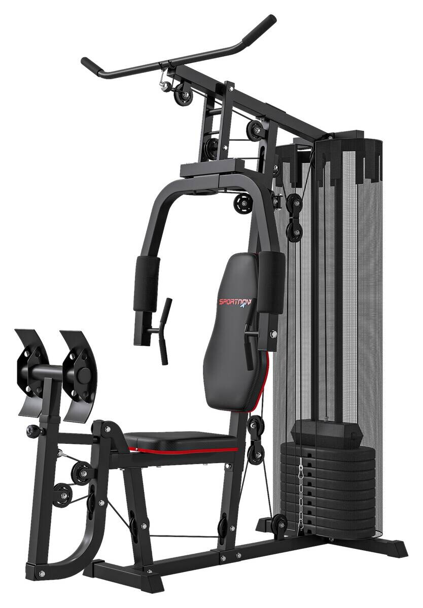 SPORTNOW Kraftstation schwarz Kunstleder B/H/L: ca. 108x200x160 cm