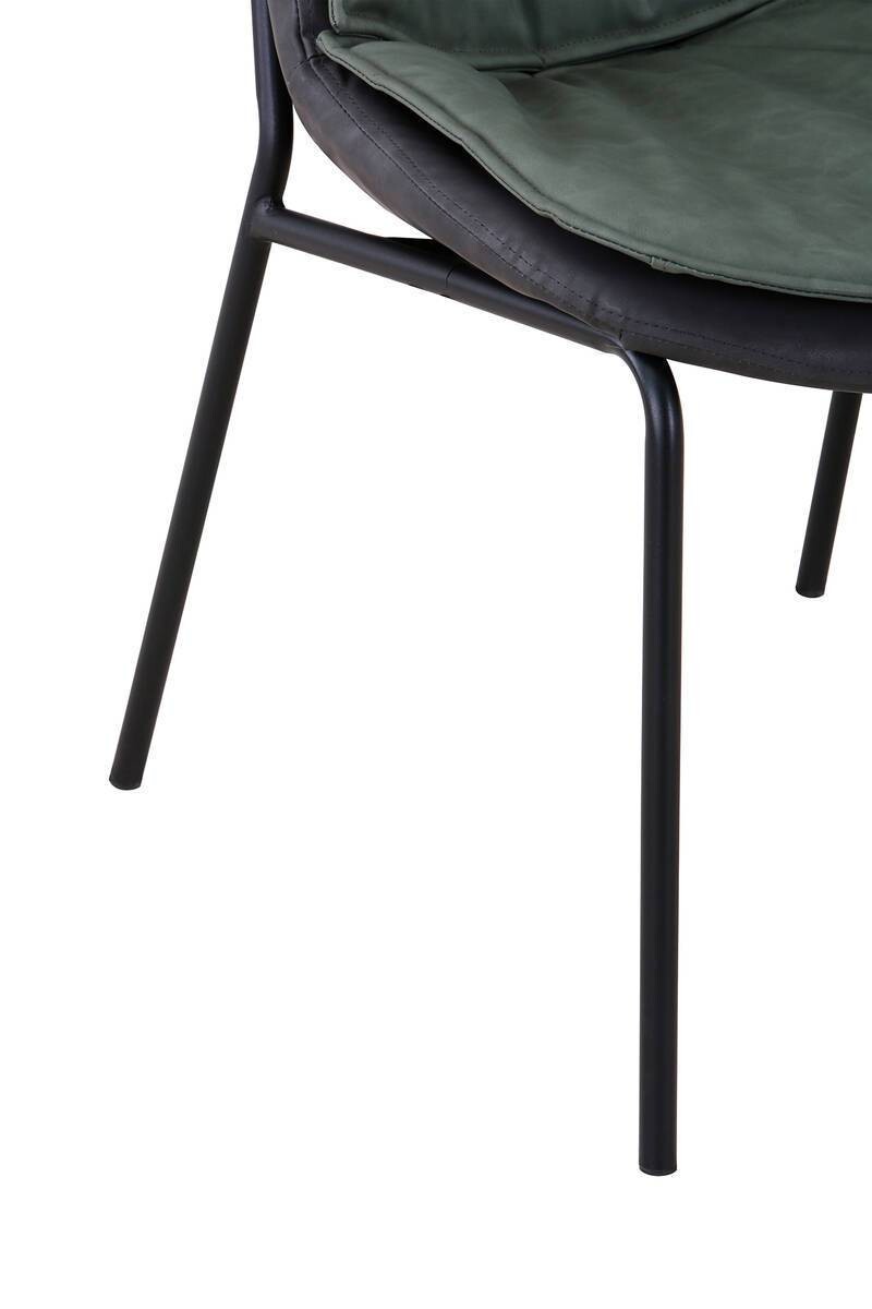 Stuhl Brady 200 grün dunkelgrau Kunstleder Kunstleder B/H/T: ca. 54x84x64 cm