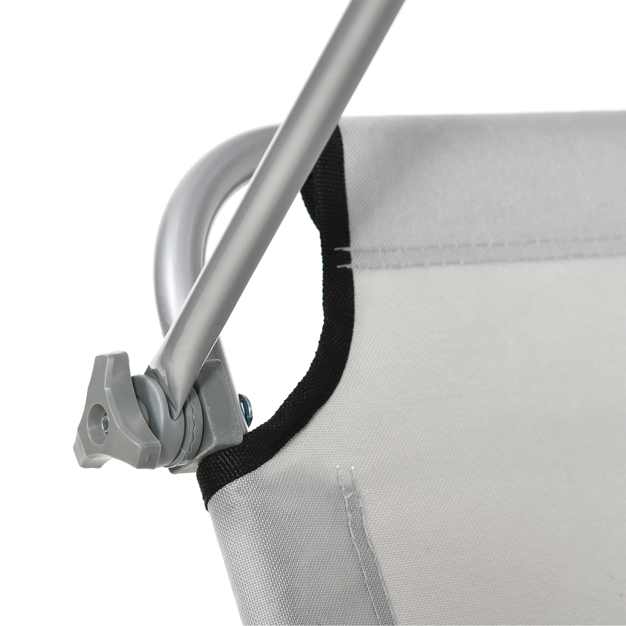 Outsunny Sonnenliege hellgrau Polyester B/H/L: ca. 58x36x187 cm