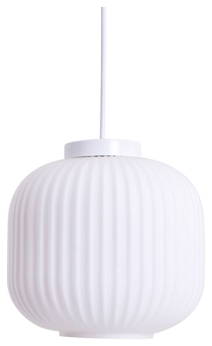 Näve Leuchten Pendelleuchte weiß Metall Glas Kunststoff B/H/T/D: ca. 20x128x20x20 cm E27 1 Brennstellen