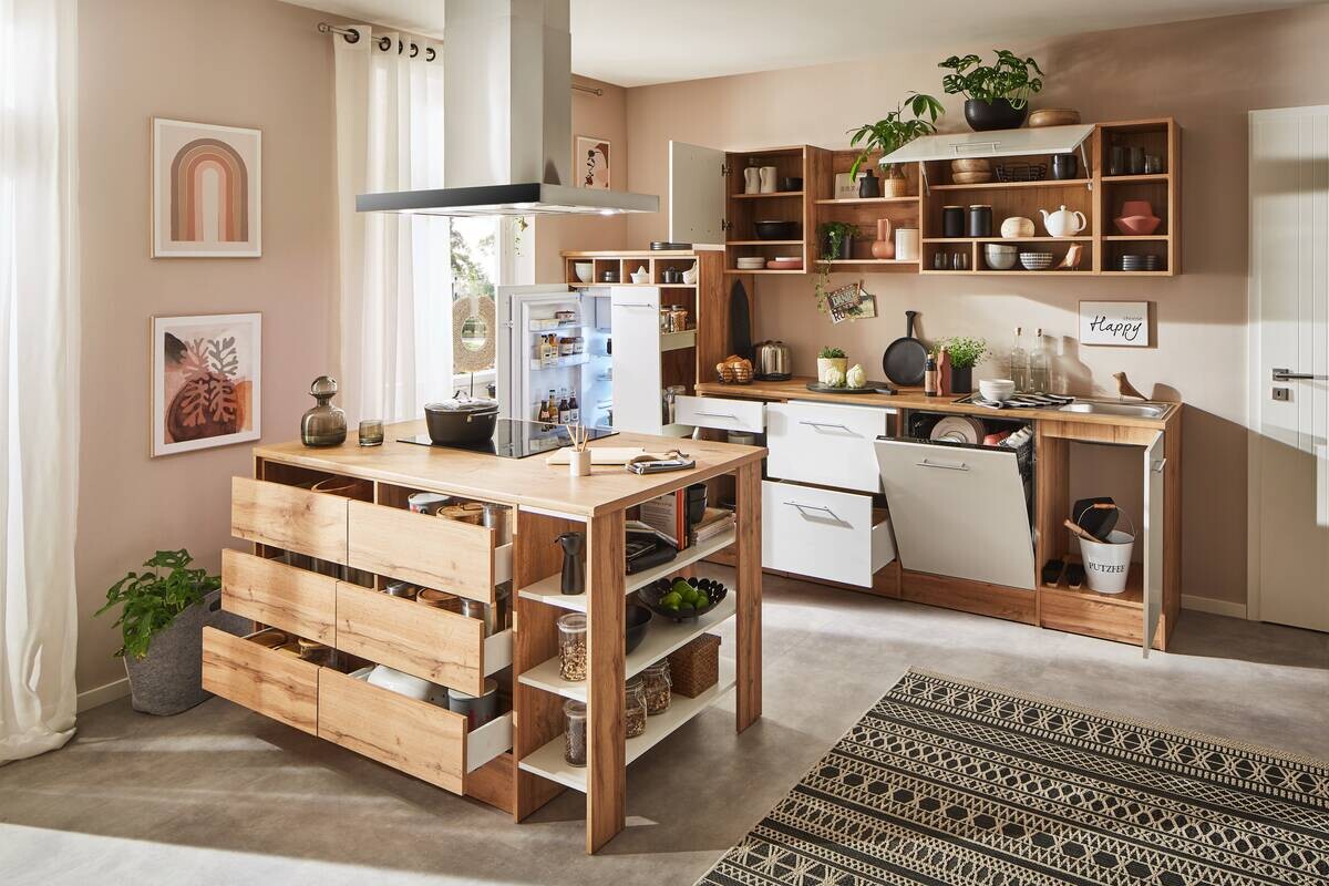 Respekta Winkelküche Hilde weiß matt B/H/T: ca. 310x205x60 cm