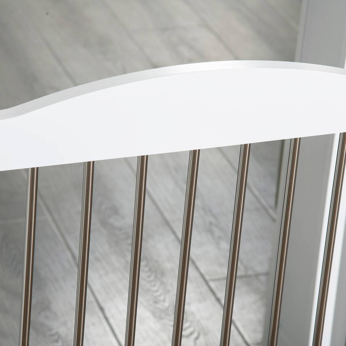 PawHut Hunde-Absperrgitter weiß Stahl B/H/L: ca. 30x80x154 cm