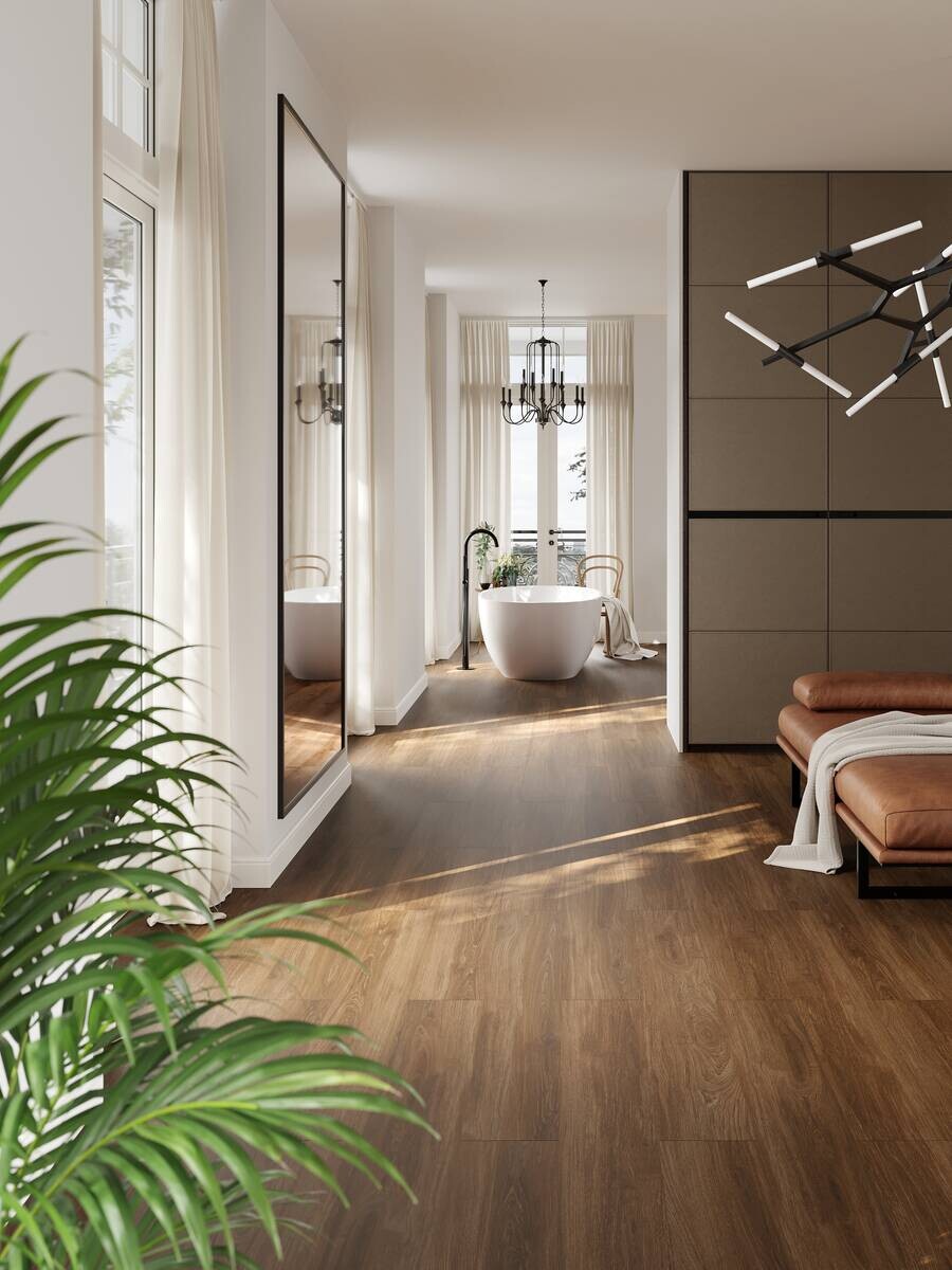 Click-Vinylboden Marrone Oak 2,304 m² im Paket B/L: ca. 120x24 cm pro Paket