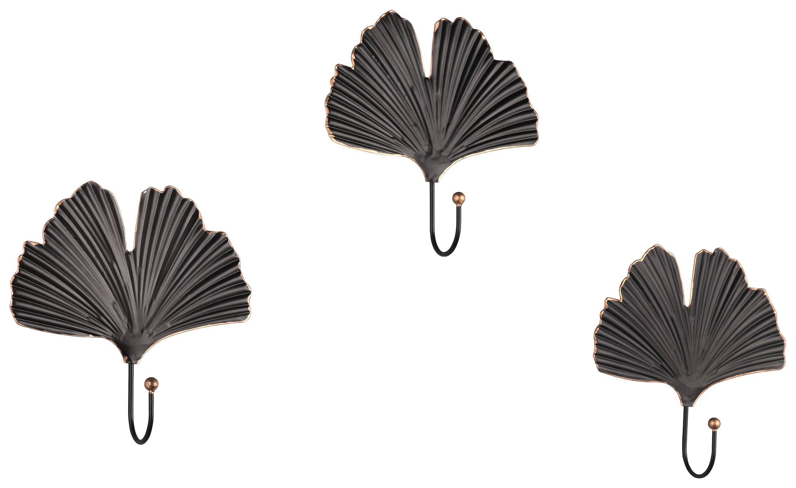 Garderobenhaken Merle schwarz gold Optik Metall B/H/T: ca. 15x15x4 cm Garderobenhaken Merle schwarz gold Optik Metall B/H/T: ca. 15x15x4 cm