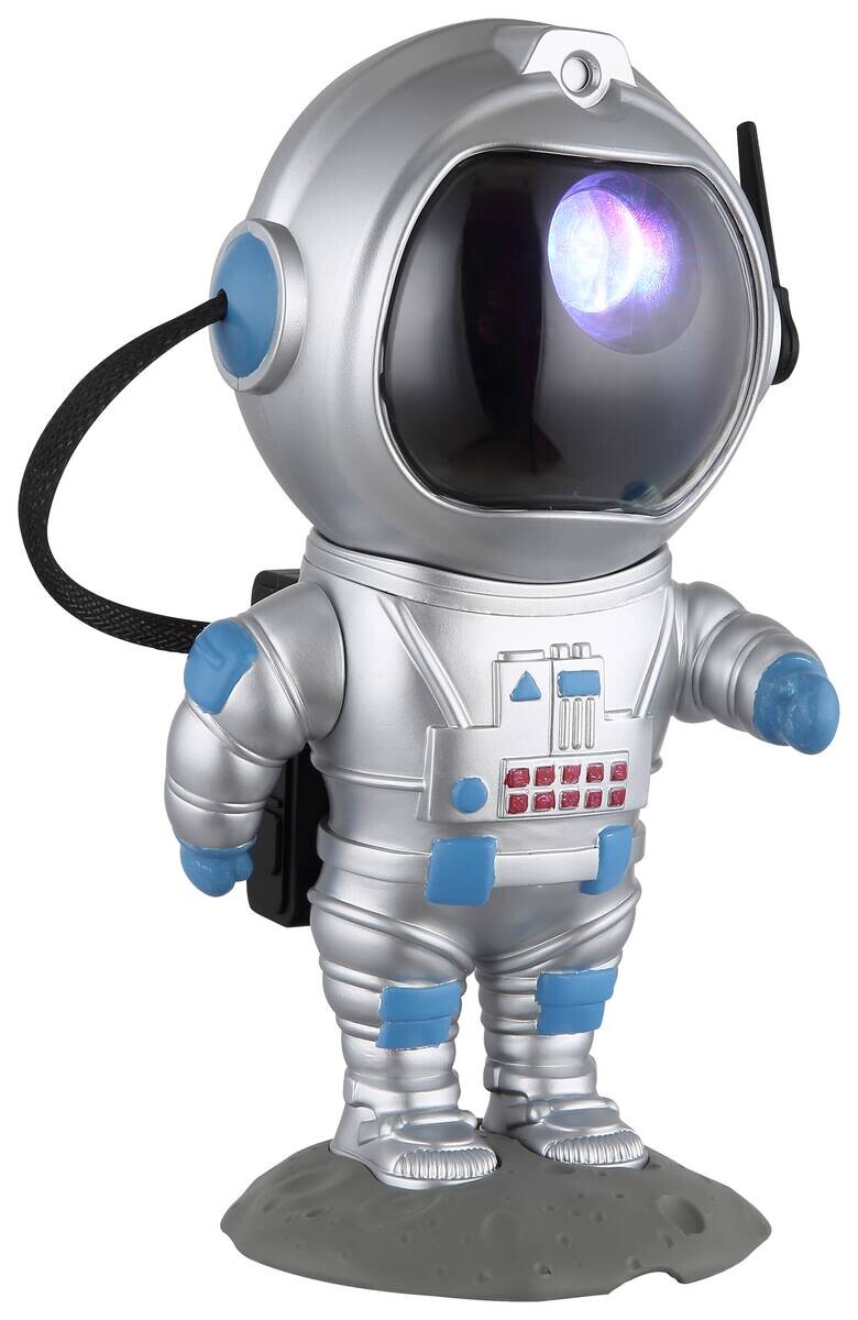 GLOBO Tischleuchte Cosmo silber blau Kunststoff B/H/L: ca. 11x22,5x12 cm