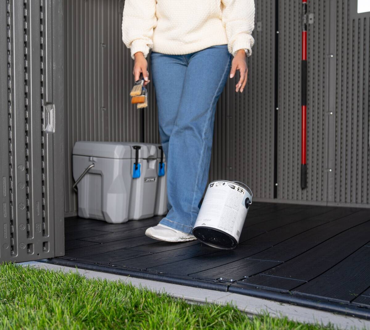 Lifetime Gerätehaus Ohio grau B/H/L: ca. 283,5x264,4x214,1 cm