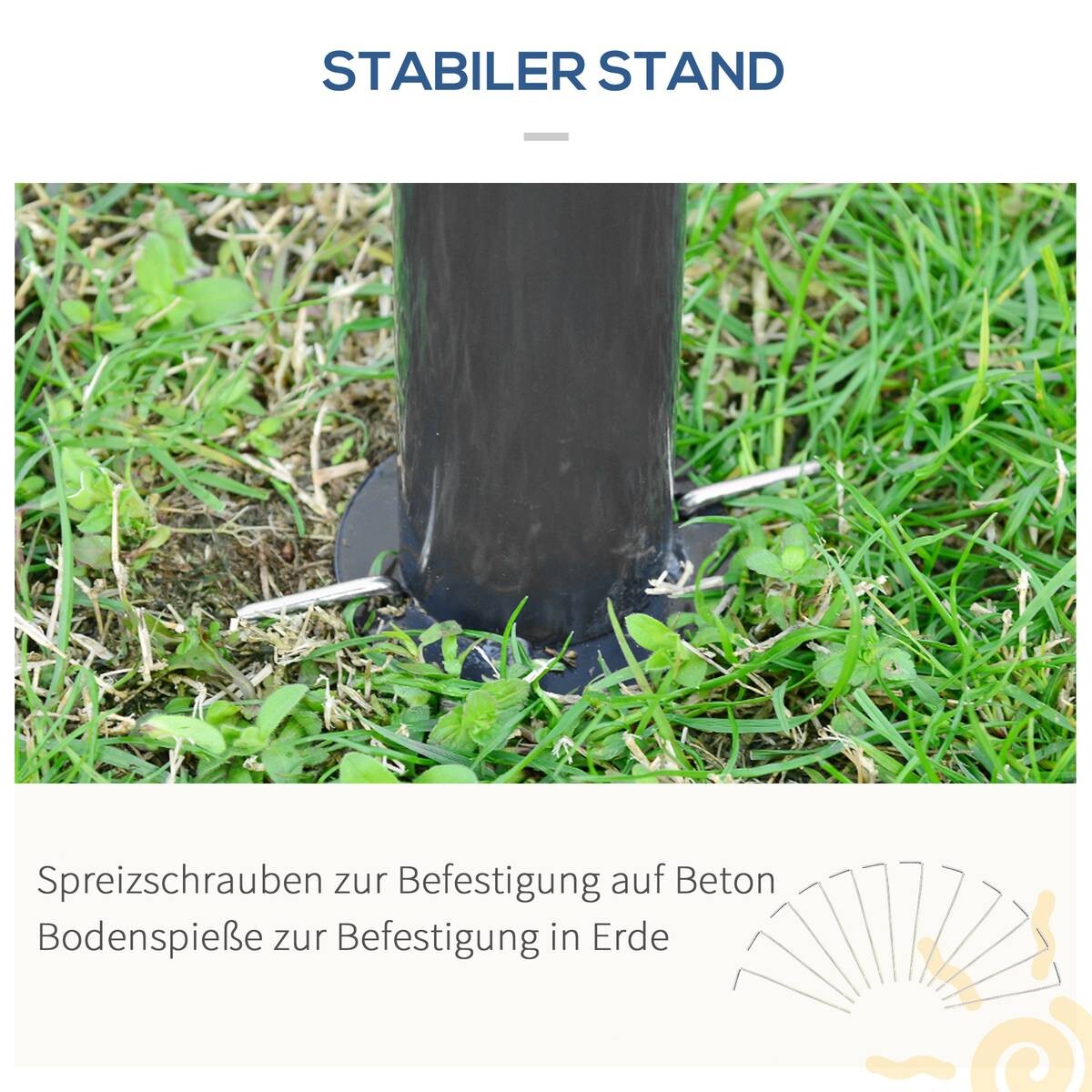 Outsunny Pavillon dunkelgrau Nylon B/H/L: ca. 600x278x300 cm