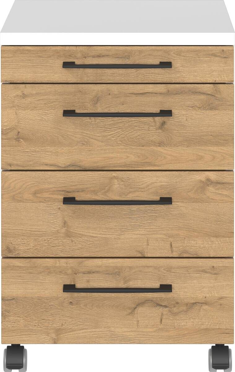 Rollcontainer 4251-559 Eiche Grand-Son Nachbildung weiß B/H/T: ca. 42x61x49 cm