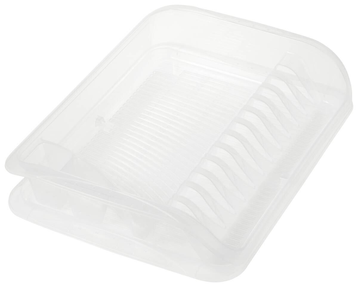 Geschirrablaufkorb transparent B/H/L: ca. 30x8x40 cm