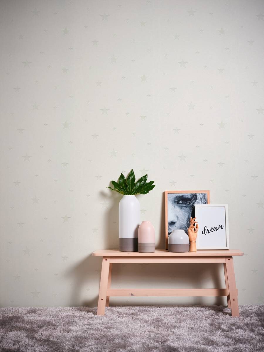 A.S.Creation Vliestapete Black & White Sterne weiß B/L: ca. 53x1005 cm