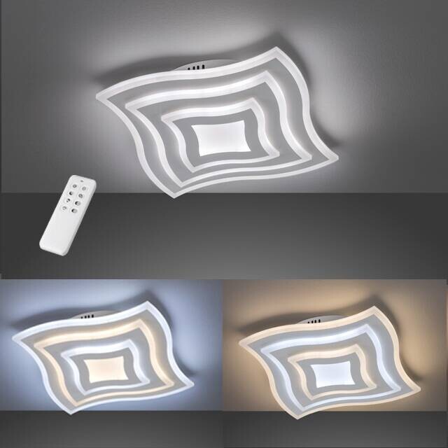 Fischer & Honsel LED-Deckenleuchte 20486 weiß Metall B/H/T: ca. 43x6x43 cm 1 Brennstellen