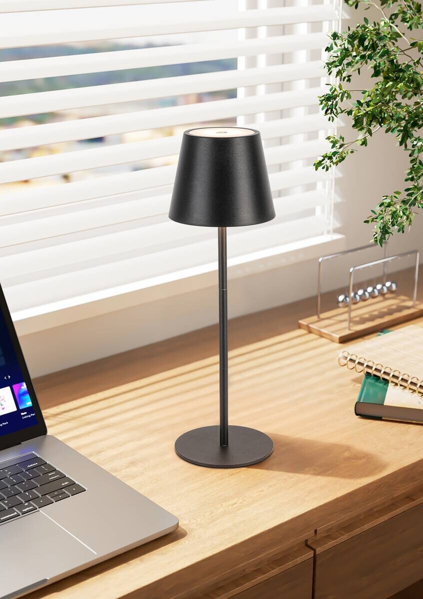 Tischleuchte schwarz H/D: ca. 36x11,5 cm