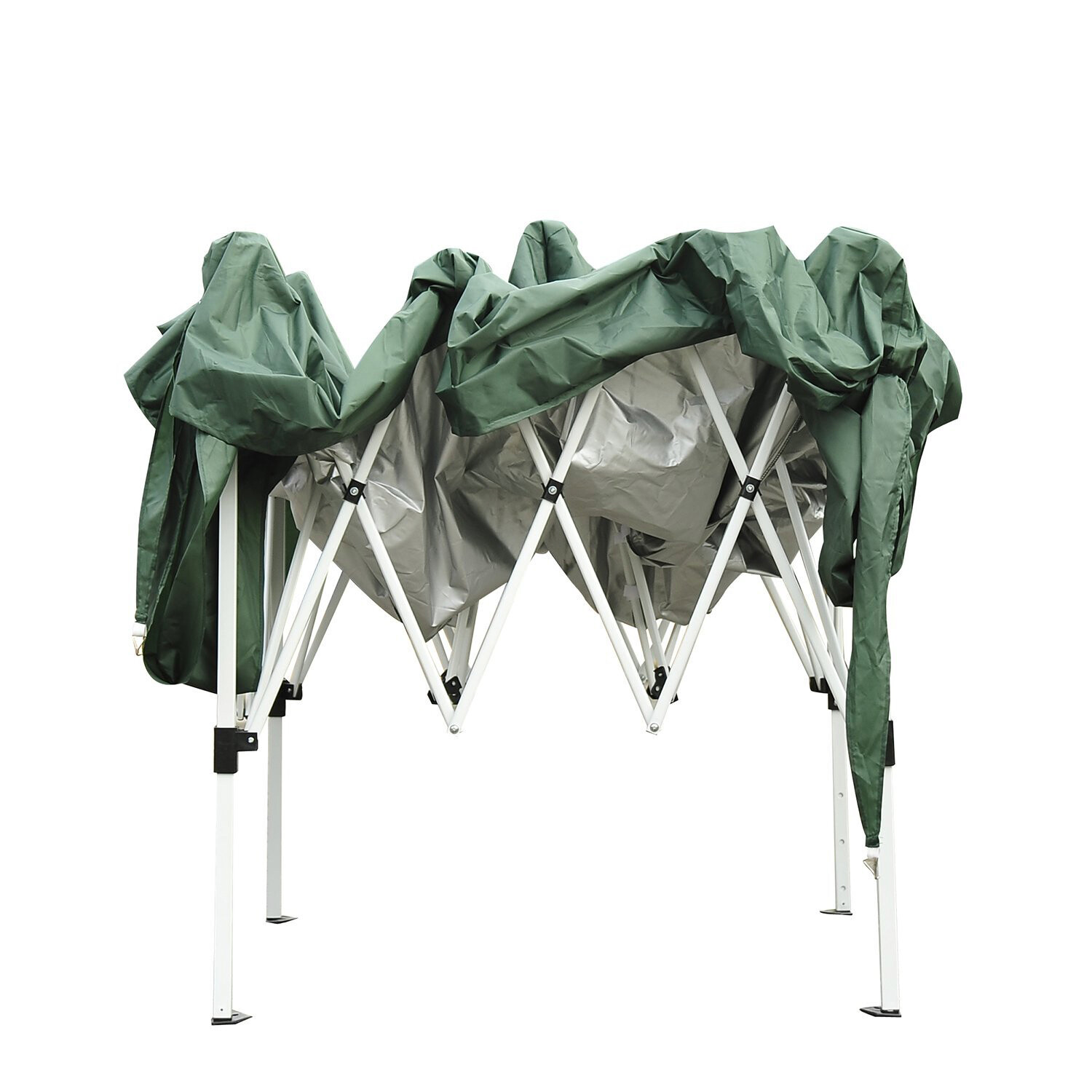 Outsunny Pavillon grün Stahl B/H/L: ca. 240x250x240 cm