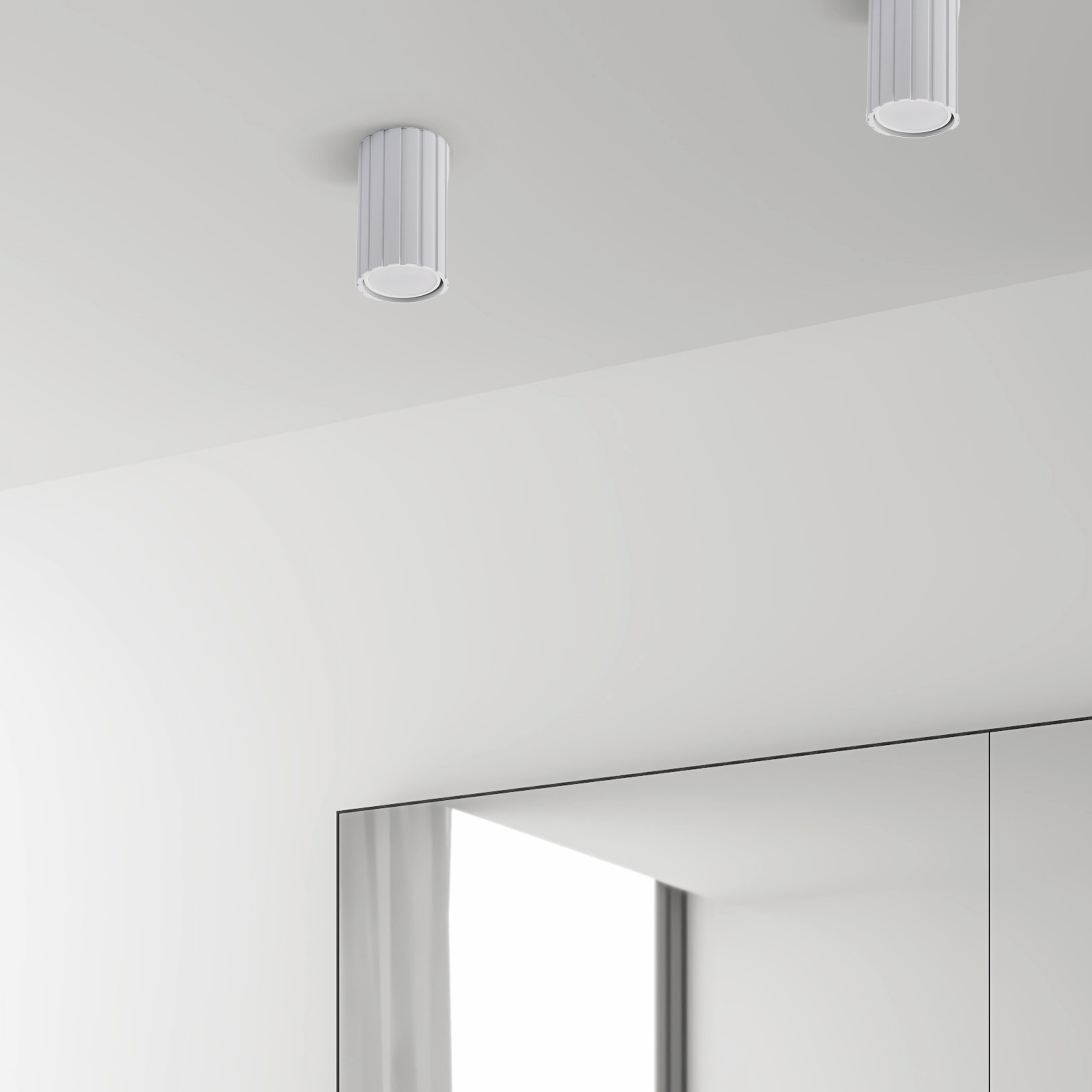 Lamkur Strahler Prisma weiß Stahl B/H/L: ca. 6,5x10x6,5 cm 1 Brennstellen