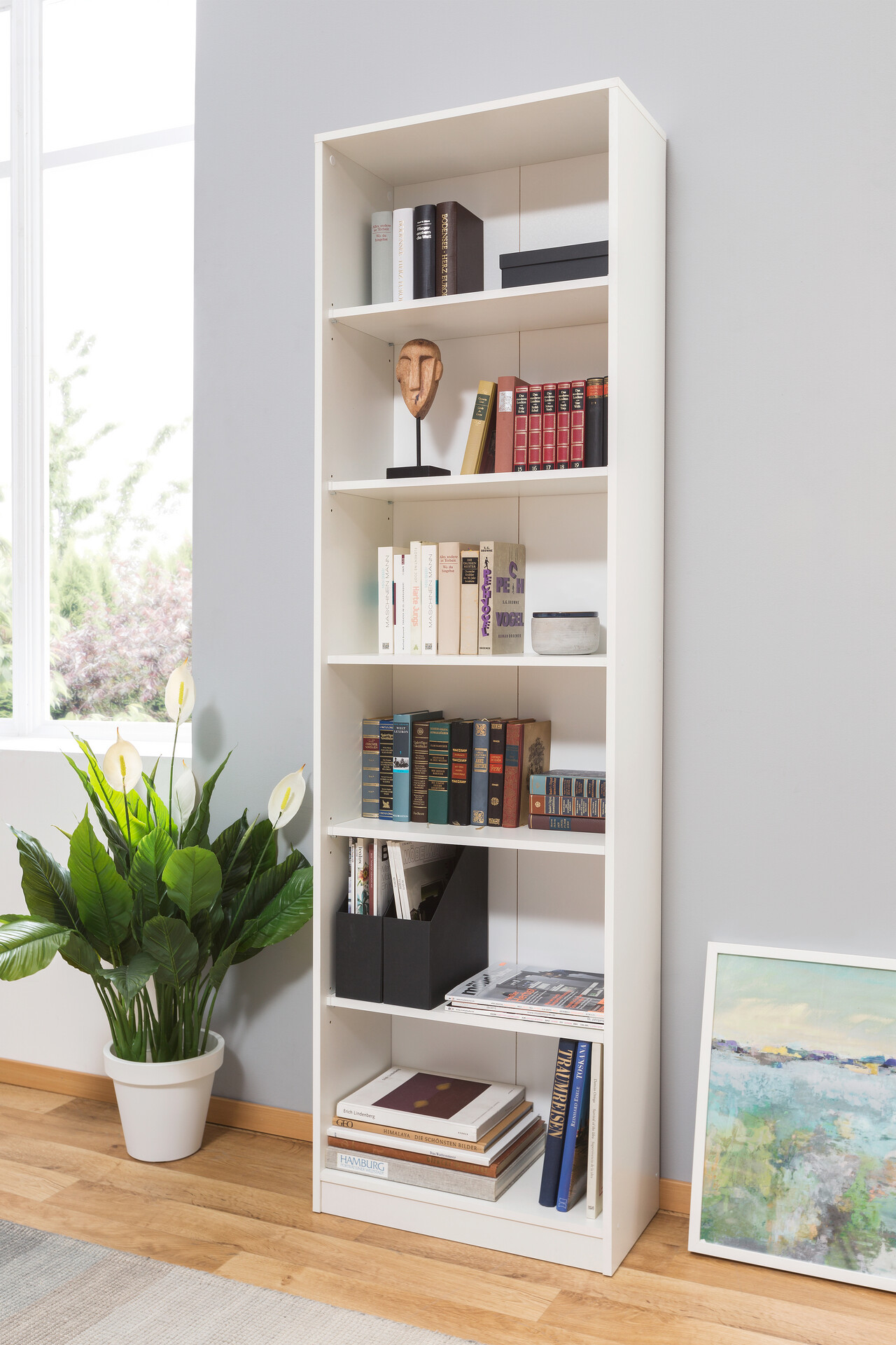 Regal Peggy 7 weiß B/H/T: ca. 58x200x28 cm