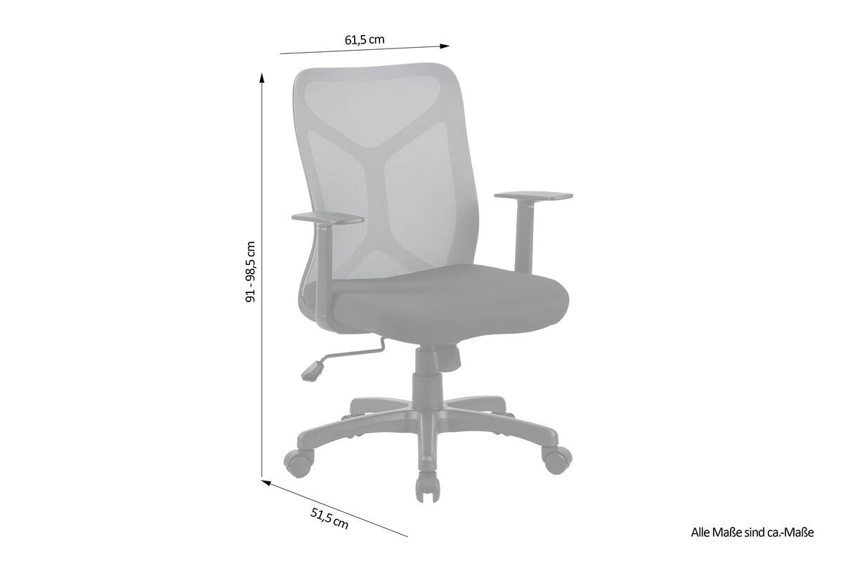 Chefsessel BONE schwarz grau