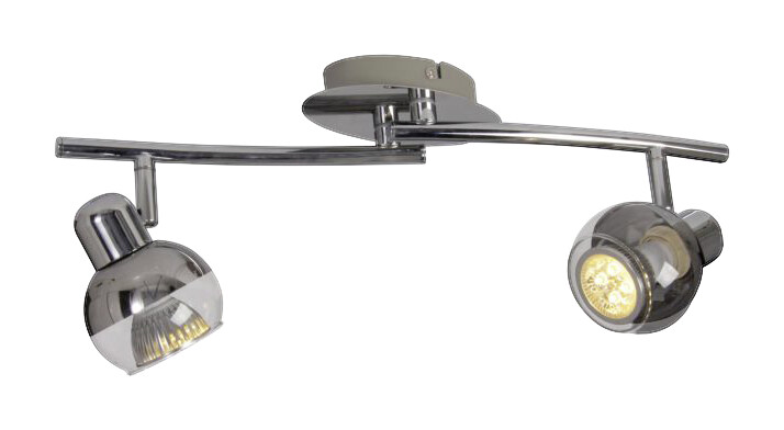 Näve Leuchten LED-Wand- Deckenleuchten NV1117542 Chrom Glas Metall B/H/T: ca. 41x8x14 cm 2 Brennstellen