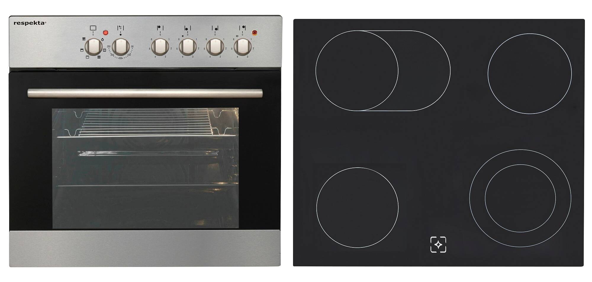 Respekta Küchenblock Amanda weiß Hochglanz B/H/T: ca. 220x200x60 cm