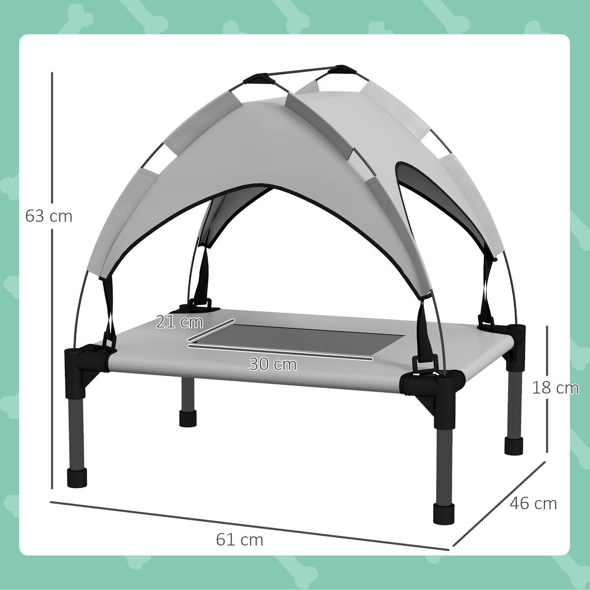 PawHut Erhöhtes Hundebett