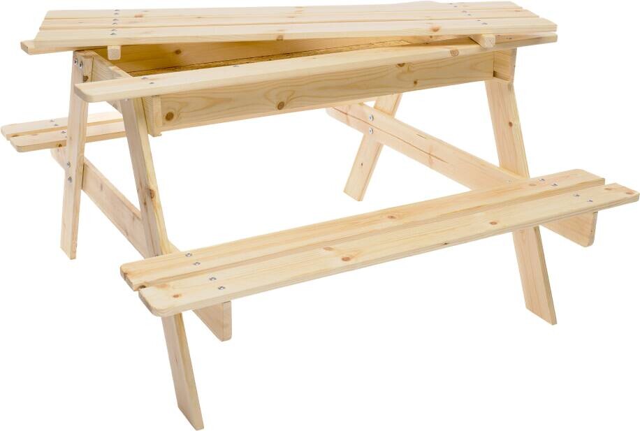 Timbela Kindersitzgarnitur M010 natur Holz B/H/L: ca. 90x50x90 cm