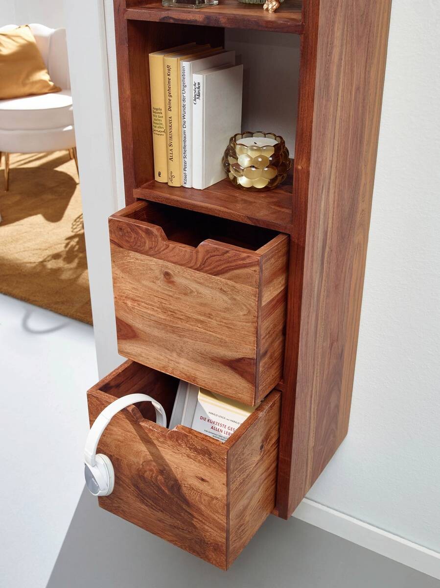 Wandregal rosenholz Holz B/H/T: ca. 35x150x30 cm