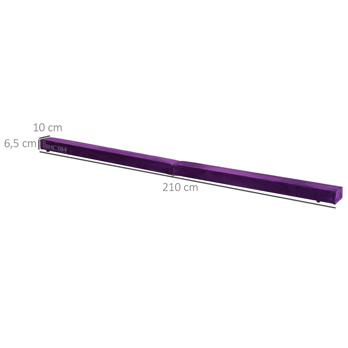 HOMCOM Schwebebalken violett Kiefer B/H/L: ca. 10x6,5x210 cm