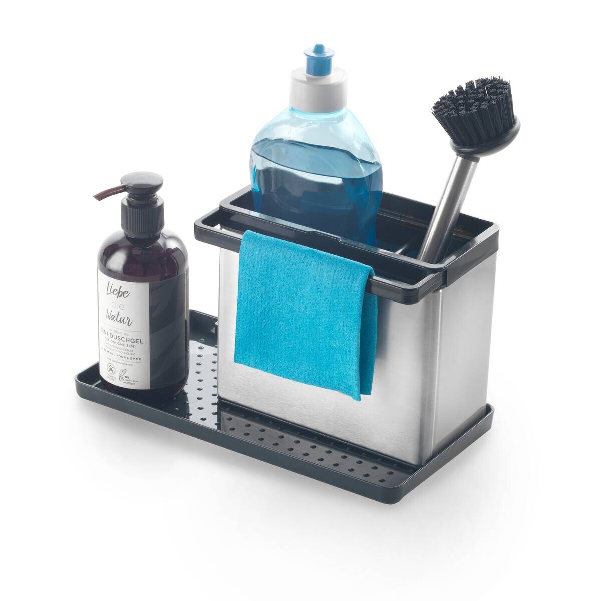 Metaltex Spülbecken-Organizer Tidytex silber Edelstahl B/H/T: ca. 24x14x13 cm