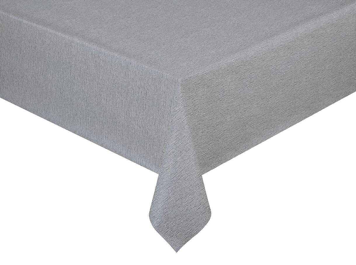 Milano Abwaschbarer Tischbelag Leinenoptik Silbergrau B: ca. 140 cm