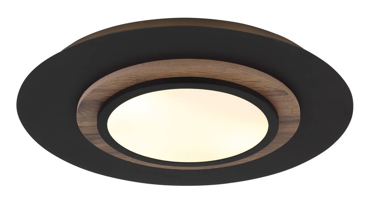 GLOBO Deckenleuchte mattschwarz Opal MDF Metall H/T/D: ca. 5,6x34x48 cm 1 Brennstellen