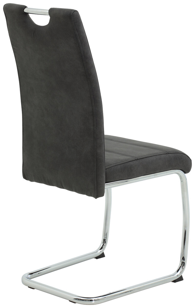 Schwingstuhl Flora anthrazit Vintage Microfaser B/H/T: ca. 43x98x59 cm