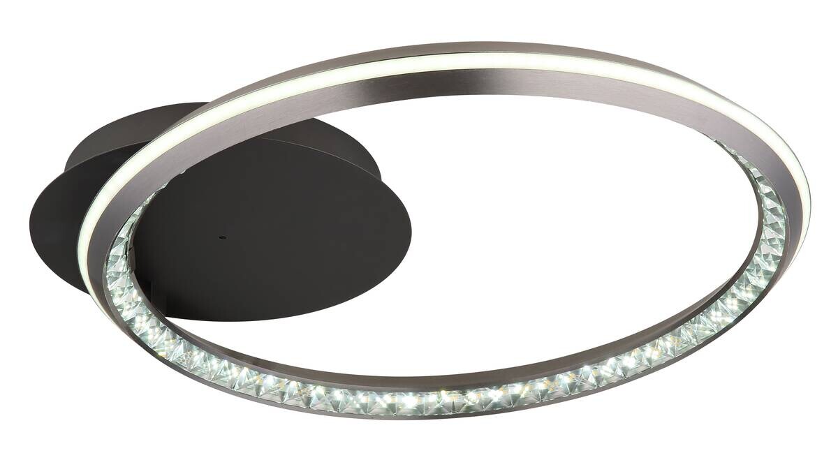 GLOBO LED-Deckenleuchte grau Metall Aluminium B/H/L: ca. 50x8x53 cm 1 Brennstellen