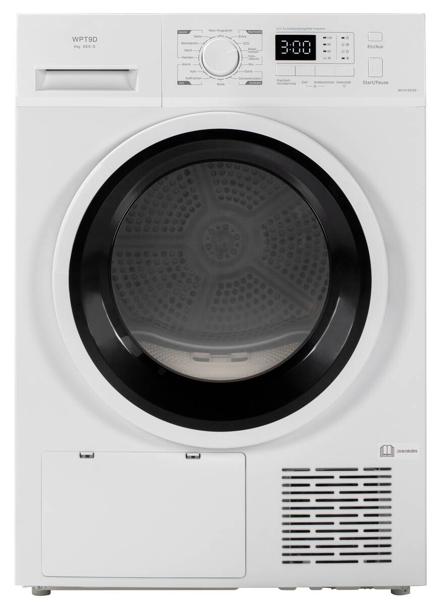 POCOline Wärmepumpentrockner WPT9DW16 weiß B/H/T: ca. 59,5x84,5x68 cm ca. 9 kg