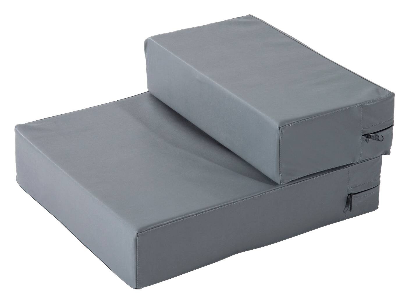 PawHut Hundetreppe grau Kunstleder B/H/L: ca. 39x20x42 cm