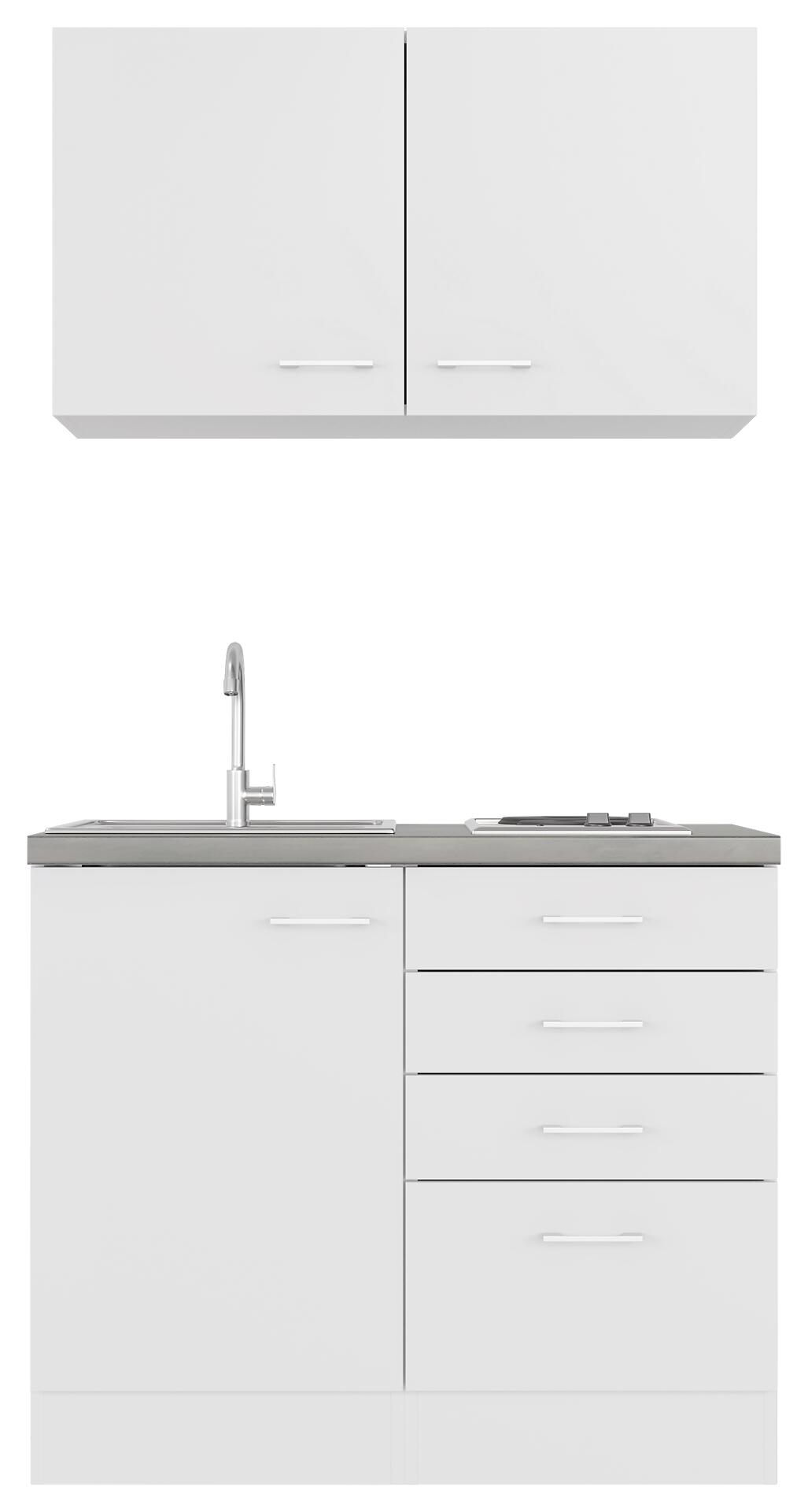 Küchenblock Lucca weiß matt B/H/T: ca. 100x200x60 cm