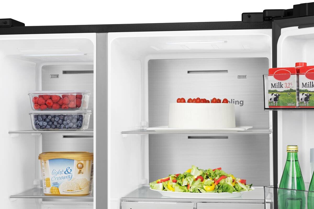 Hisense Side-by-Side RS818N4TFE schwarz B/H/T: ca. 91x179x73 cm