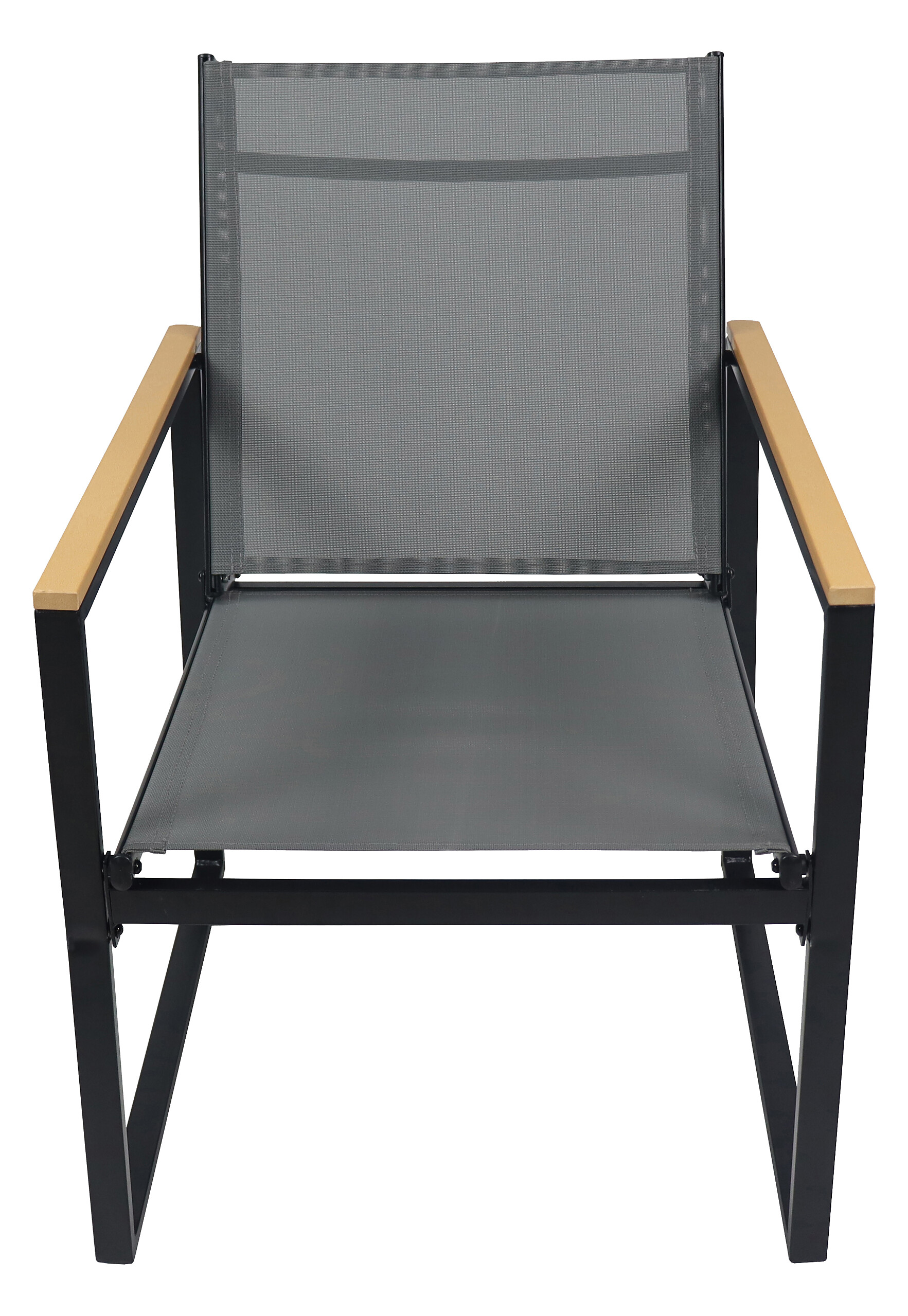 VCM Gartenstuhl anthrazit Metall B/H/L: ca. 54x83x65 cm