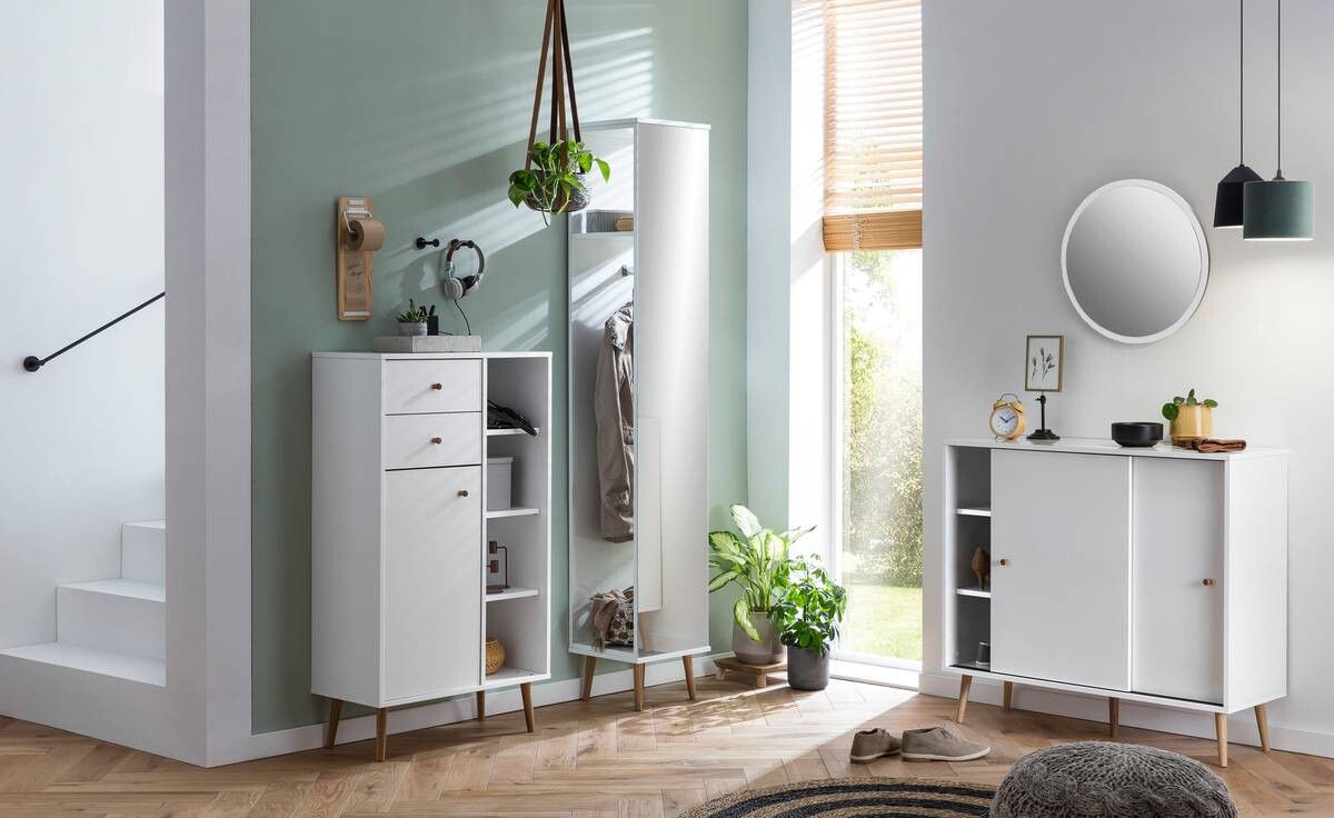 Wandspiegel Marit weiß B/H/T: ca. 60x60x3 cm