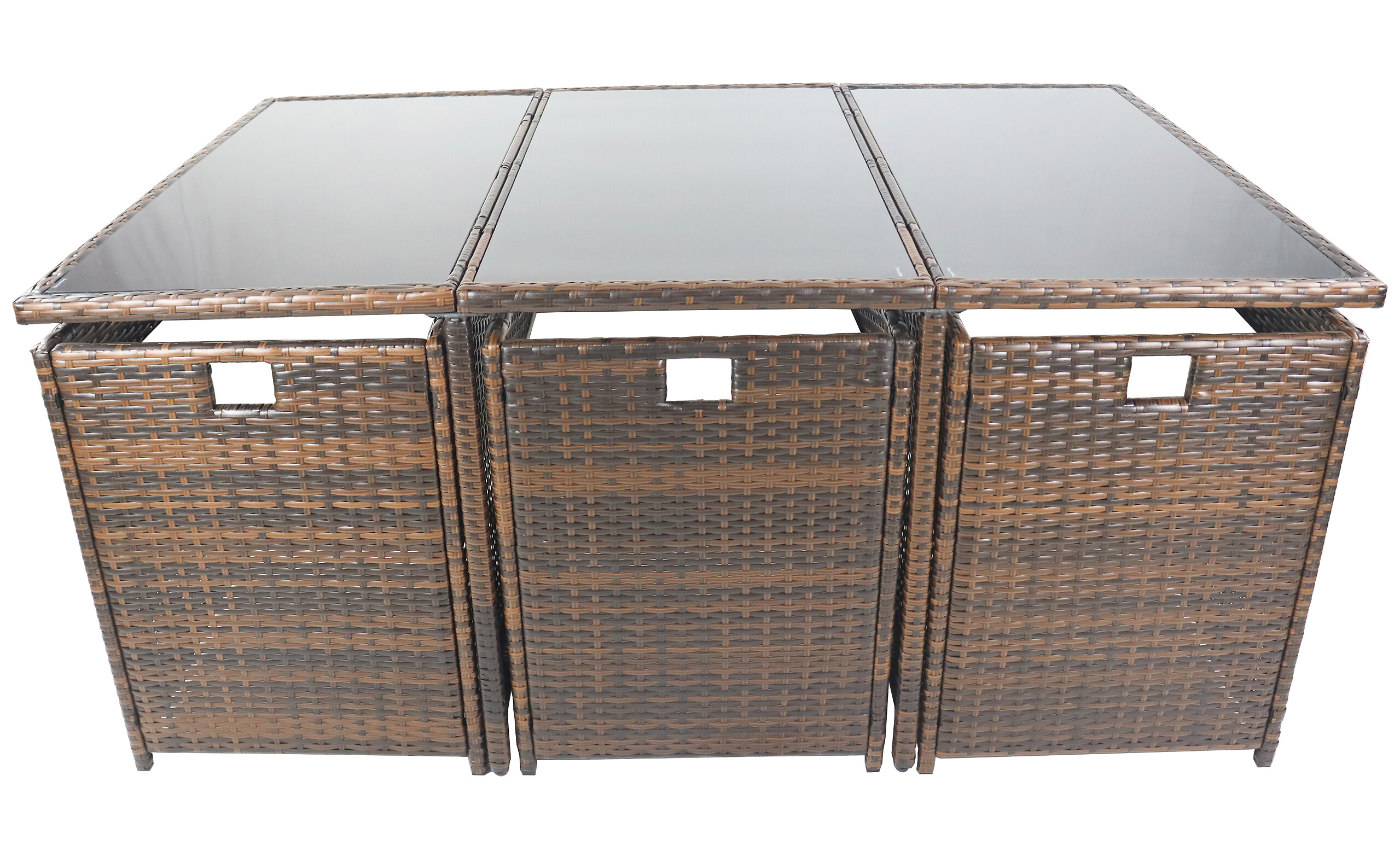 VCM Gartensitzgruppe Raloso braun Glas B/H/L: ca. 170x74x110 cm