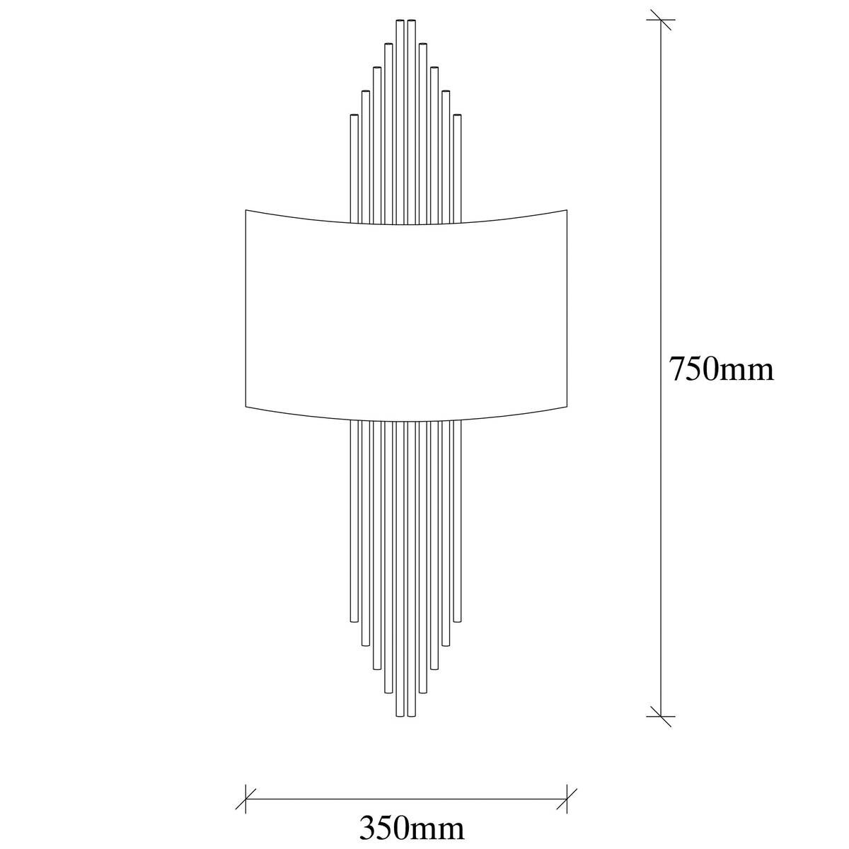 Opviq Wandleuchte Ringel schwarz Metall B/H/T/L: ca. 10x22x10x75 cm E27 1 Brennstellen