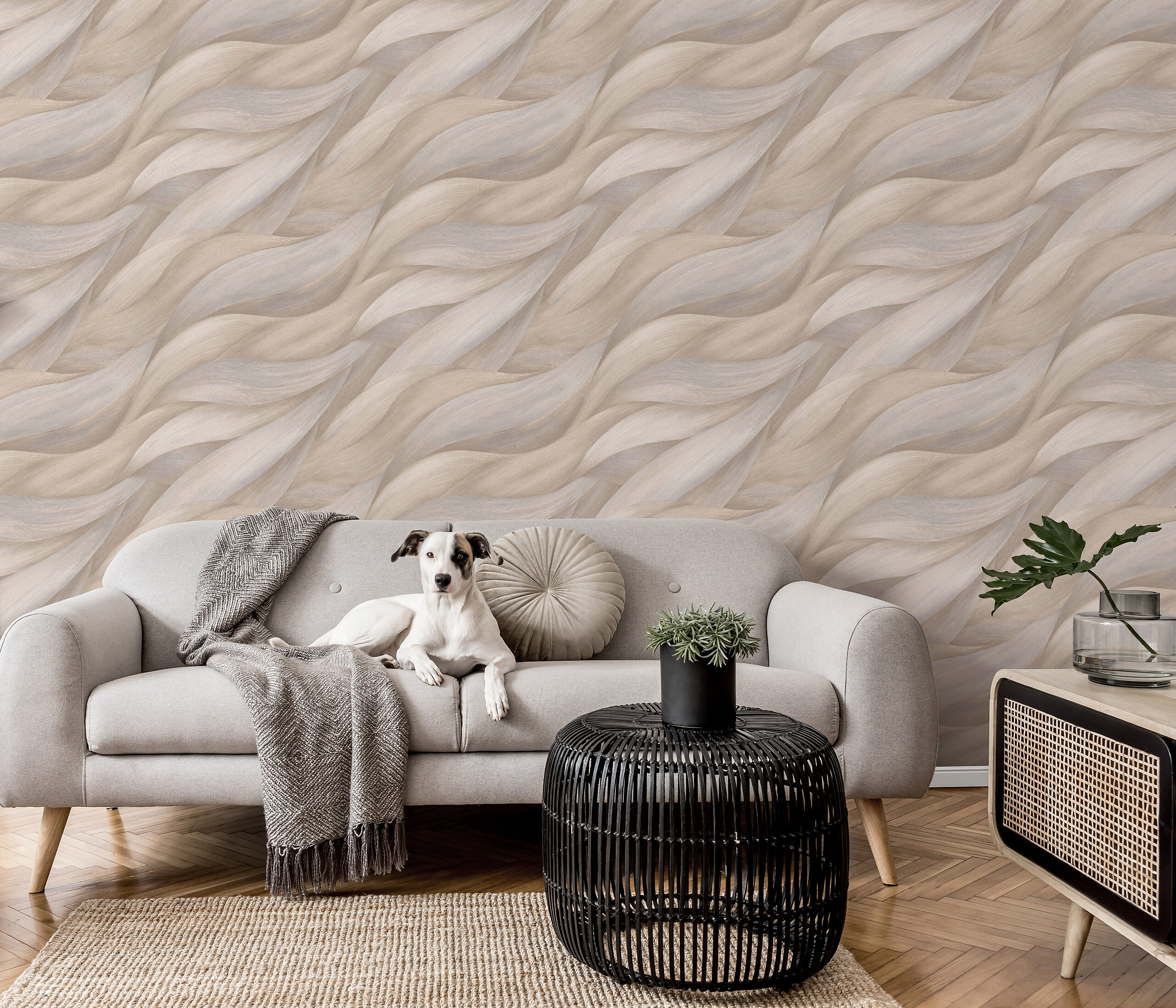 Erismann Vliestapete Grafik beige creme B/L: ca. 53x1005 cm