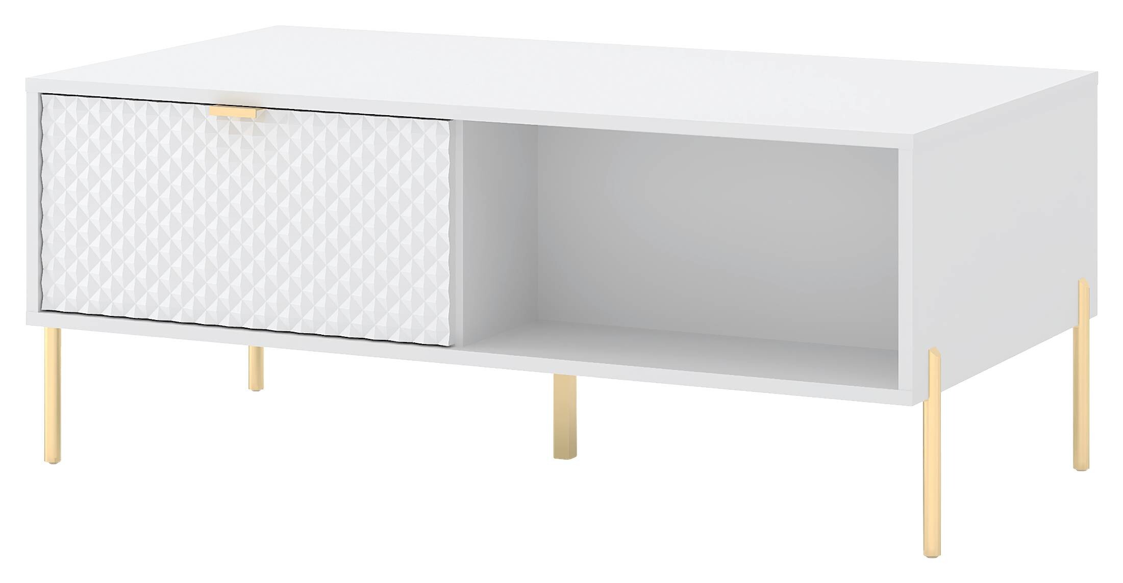 Couchtisch COUCHTISCH DIAMOND DI5 LED weiß B/H/T: ca. 104x57x42 cm