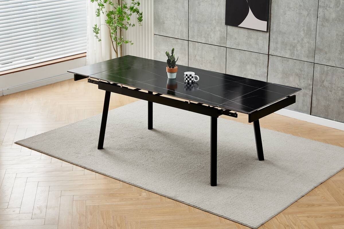 Esstisch Bilbao anthrazit Keramik Optik B/H/T: ca. 150x75x90 cm