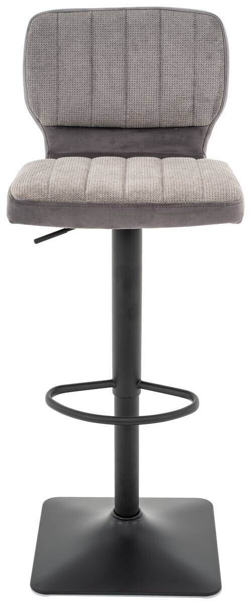 Barhocker FM-175-1 grau Microfaser Samt B/H/T: ca. 41x109x48 cm