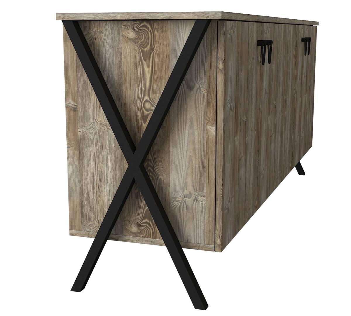 Sideboard Zeth Eiche Nachbildung B/H/T: ca. 180x76,8x44,8 cm