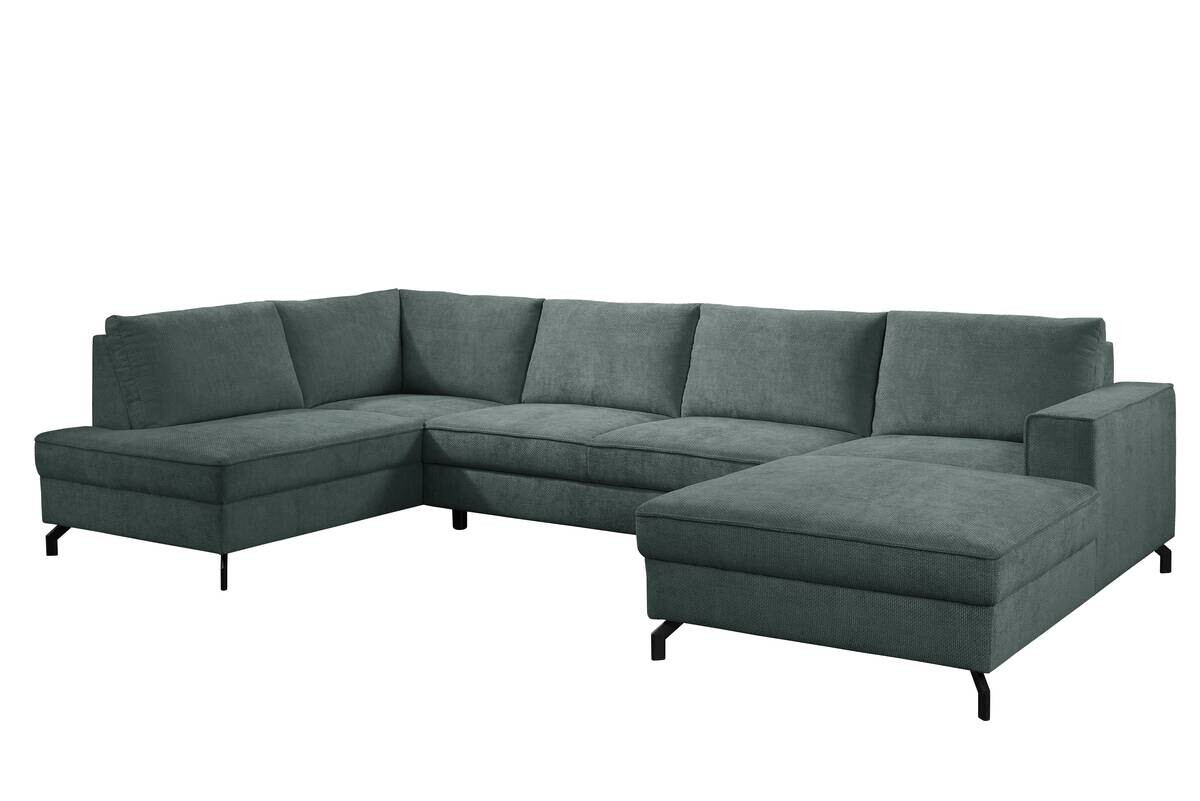 Wohnlandschaft Santorin moosgrün Microfaser B/H/T: ca. 349x88x197 cm