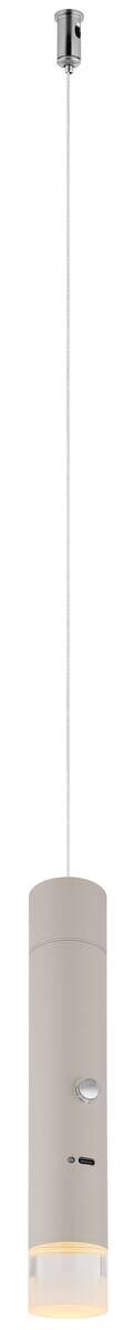 GLOBO LED-Hängeleuchte klar sand Metall Acryl H/D: ca. 120x3,8 cm 1.0 Brennstellen