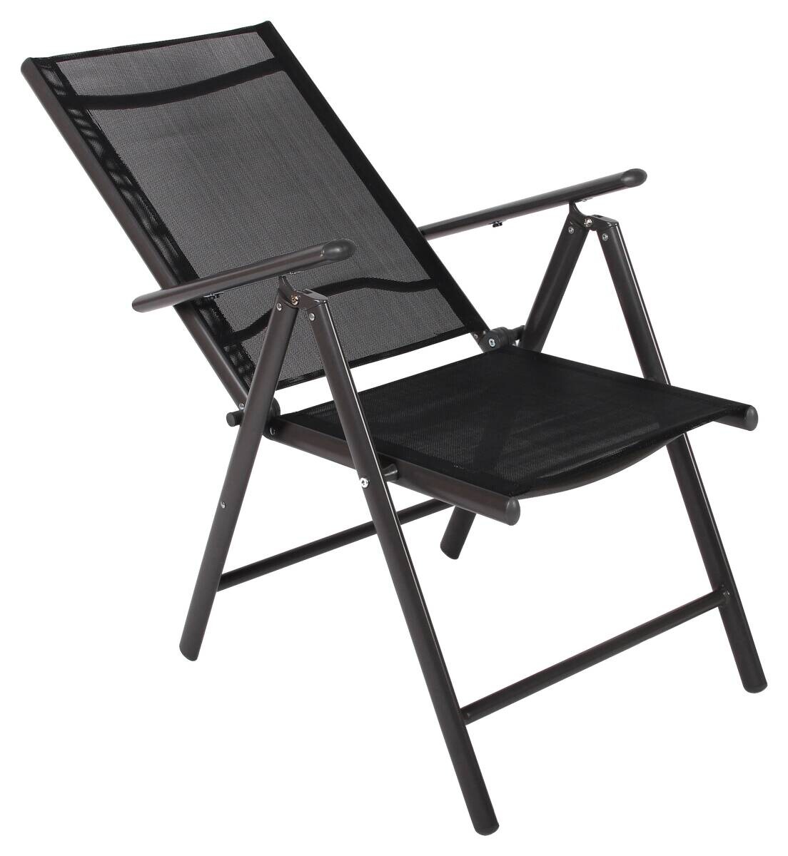 VCM Klappsessel-Set Sonlas anthrazit Textilene B/H/T: ca. 56x105x64 cm